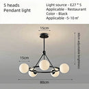 Nordic Glass Chandelier by Axyaa - Modern Living Room Lighting Fixture