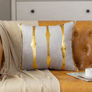 Axyaa Velvet Gold Geometric Pillowcase - 45X45 Decor Sofa Throw Pillow Cover