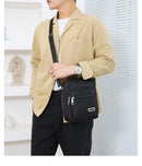 Axyaa Waterproof Single Shoulder Bag with Multiple Layers and Secure Zipper