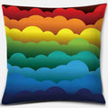 Rainbow Square Pillowcase by Axyaa: Home & Car Decor Accent
