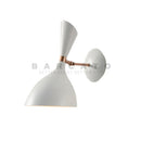 Axyaa Modern Nordic Black White Metal Wall Lamp for Bedroom Study LED Lighting