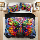 Axyaa Butterfly Floral Print Bedding Set - Soft Polyester Duvet Cover & Pillowcases