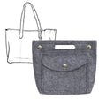 Axyaa Solid Color Felt Organizer: Multi-functional Wallet Insert for Bag & Cosmetic Storage