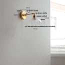 Axyaa Modern Glass Wall Lamp with Pull Chain Switch for Living Room