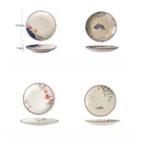Axyaa Ceramic Sushi Plate: Retro Japanese Style Tableware for Desserts and Cakes