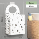 Axyaa Hollow Out Plastic Laundry Basket: Portable Wall-Mounted Clothes Storage & Bathroom Organizer