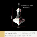 Axyaa Gold Crystal Chandelier: Luxe LED Hanging Lamp for Home Decor