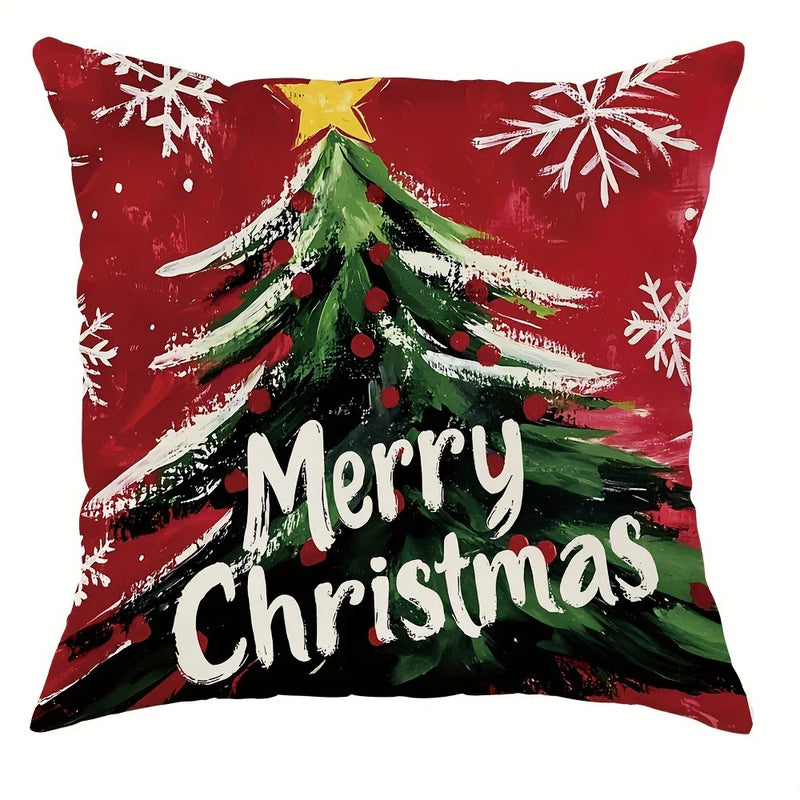 Axyaa Snowman Christmas Pillowcase for Festive Home Decor
