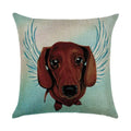 Axyaa Cartoon Dog Linen Pillowcase 45*45cm