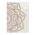 Islamic Beige Flower Canvas Print Mosque Door Wall Art Bohemia Pictures for Modern Home Decor by Axyaa