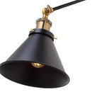 Axyaa Gold Black Metal Vintage Wall Light with Switch and E27 Bulb