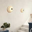 Axyaa Creamy Marble Style Bedside Wall Lamp, LED Living Room Lighting