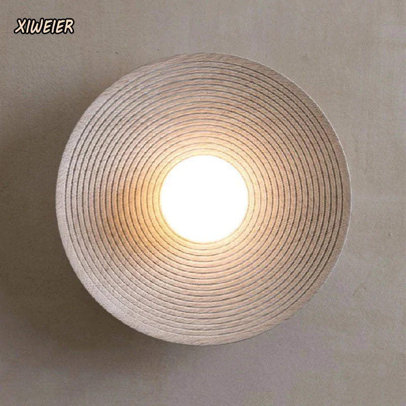 Axyaa Japanese Retro Designer Wall Lamp for Living Room Bedroom Aisle Decor