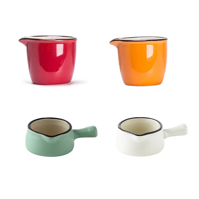 Axya Ceramic Milk Jug Seasoning Dish Vinegar Cup Coffee Syrup Jar Dipping Bowls