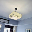 Axyaa Chinese Style Tea Room Pendant Light, Fabric Retro Ceiling Light for Living Room
