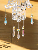Axyaa Evil Eye Hamsa Hand Angel Wing Crystal Sun Catcher Garden Home Decor