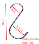 Axya Stainless Steel S Hooks for Kitchen Bathroom Railing Pot Hanging