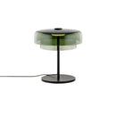 Green Glass Table Lamp for Home Office Bedroom Nightstand, Axyaa Luxury Desk Light