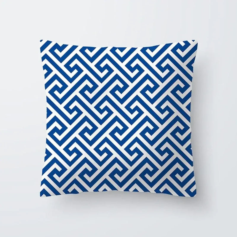 Axyaa Simple Modern Blue Pillowcase for Home Decor