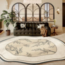 Axyaa Fluffy Green French Carpet: Soft, Waterproof Area Rug for Living Room & Bedroom