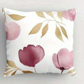 Axyaa Pink Flower Pattern Decorative Pillowcase for Bedroom and Living Room