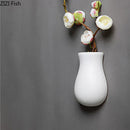 Axyaa Ceramic Wall Vases Artistic Flower Decor Hydroponic Dried Arrangement