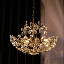 Axyaa Modern Flower Chandeliers Crystal Pendant Lamps for Home Decor