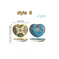 Axyaa Bohemian Ceramic Love Plate | Creative Vegetable Fruit Steak Plate | High-Value Tableware
