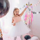 Axyaa Pink Unicorn Dream Catcher for Girls' Kawaii Room Decor & Bedroom Nursery