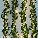 Axyaa Artificial Ivy Plant Wall Vines with LED String Lights, Greenery Ivy Leaf Vines