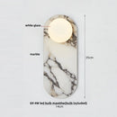 Axyaa White Glass LED Wall Sconce, Modern Nordic Stair Light Fixture