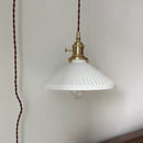 Axyaa Ceramic Copper LED Wall Lights Pull Chain Switch Nordic Bedside Lamp