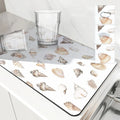 Axyaa Sea Shell Pearl Coffee Mat: Quick Dry Kitchen Drying Mat