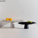 Axya Ceramic Fruit Plate High Leg Snack Tray Dessert Cake Display Tray