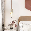 Axyaa Stone Bedside Counter Set with Pendant Lights