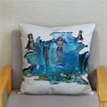 Axyaa Dolphin Ocean Pattern Cushion Cover for Kids Sofa & Home Decor