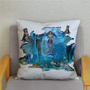 Axyaa Dolphin Ocean Pattern Cushion Cover for Kids Sofa & Home Decor