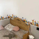 Axyaa Nursery Wall Stickers Car Buildings Border Kids Bedroom Decor Waterproof