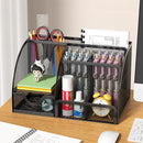 Axyaa Metal Pen Holder Desktop Storage Box Office Supplies Student Decor