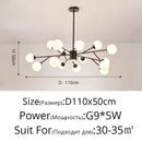 Axyaa Gold Black LED Branch Chandelier for Living Room & Bedroom