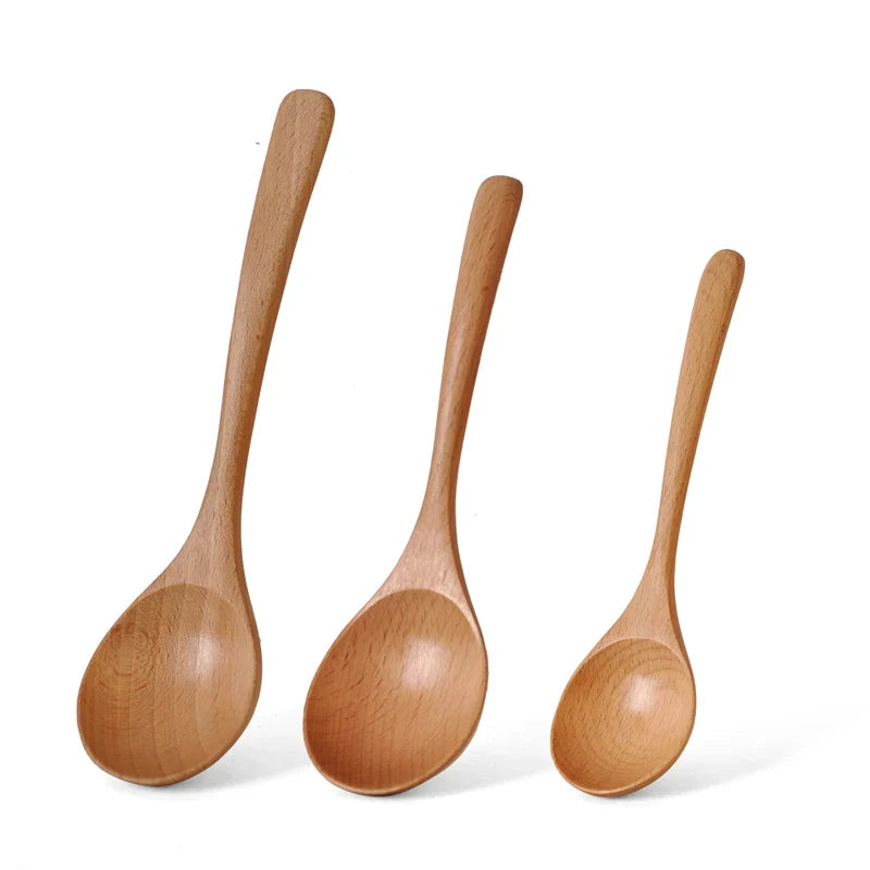 Axyaa Wooden Spoon Set: Eco-Friendly Kitchen Utensils for Mixing, Serving, Stirring