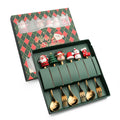 Axyaa Christmas Spoon & Fork Set in Gift Box