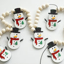 Axyaa Snowman Felt Garland: Festive Home Party Decor & Fireplace Ornaments