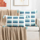 Axyaa Bohemian Tufted Tassel Pillowcase Embroidered Cushion Cover