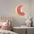 Axyaa LED Moon Cloud Wall Lamp for Kids' Bedroom Charging Decoration