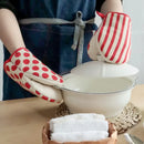 Axyaa Polka Dot Oven Gloves - Heat-Resistant Kitchen Baking Tools