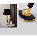 Axyaa Modern Black Crystal Table Lamp - Stylish Bedroom Lighting
