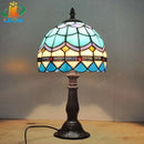 Peony Flower Desk Lamp Tiffany Style Axyaa Brand Hand-welded Metal Base E27 LED