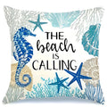 Axyaa Starfish Coconut Tree Pillowcase for Home Decor