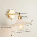 Axyaa Green Glass LED Wall Light - Nordic Modern Bedroom Living Room Lamp